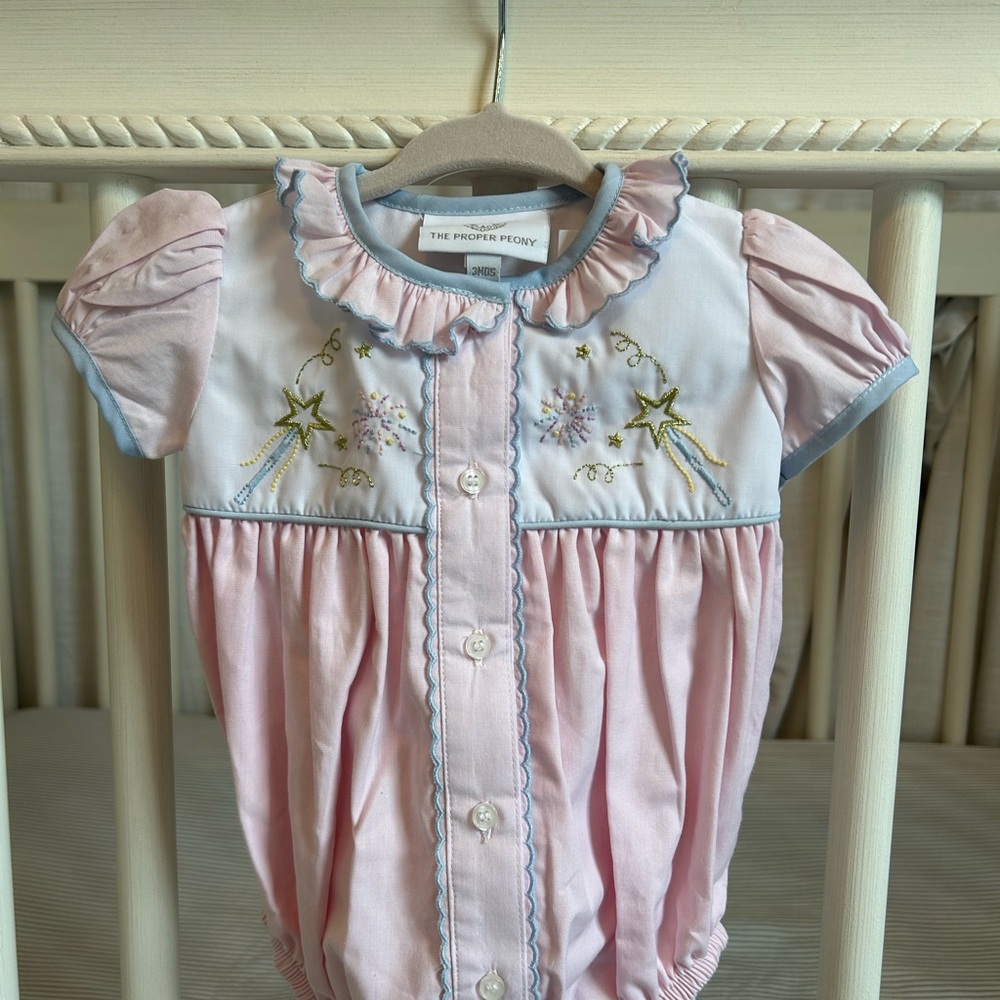 Pink Embroidered Kids Top